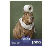 1000 Piece Jigsaw Puzzles- Capybara with Toilet Paper Jigsaws for Adults DIY Toys Perfect Decoration Deal As Gifts for The Whole Family 70x50cm/1000pcs