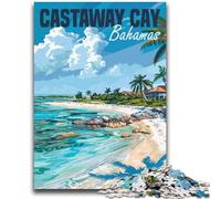1000 Piece Jigsaw Puzzles Castaway Cay Bahamas Help The Brain Exercise Addictive Toys to Cultivate Patience Suitable for Couples (size 38x52cm)