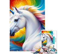 1000 Piece Jigsaw Puzzles Celestial Harmony Unicorn Difficult And Challenge Difficult Hard Practical Game for And 14 Years And over (38X26cm)