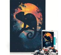 1000 Piece Jigsaw Puzzles Chameleon Moon, Educational Toy, Challenging To Complete, Unique Birthday And Xmas Gifts 38x52cm