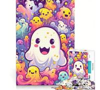 1000 Piece Jigsaw Puzzles Cheerful Ghosts, Educational Toy, Challenging To Complete, Unique Birthday And Xmas Gifts 50x75cm