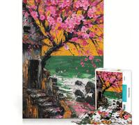 1000-piece Jigsaw Puzzles Cherry Blossom Poison Lake, Family Games, Decompressing Intellectual, Unique Gifts for Birthday And Christmas 38x52cm