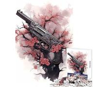 1000 Piece Jigsaw Puzzles- Cherry Blossom Weapon Jigsaw for Teenagers Difficult Challenge Challenging To Complete Unique Challenge Game (38x52cm)