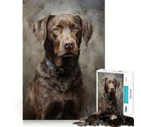 1000 Piece Jigsaw Puzzles Chesapeake Bay Retriever Accurate Joint Fun Thinking Game Play Peace Time Play Christmas Calm Gift (50x75cm)