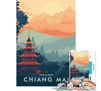 1000 Piece Jigsaw Puzzles Chiang Mai Thailand Addictive Toys to Cultivate Patience Hands-on Game for The Whole Family Funny Gifts (Size 38x26cm)