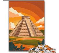 1000 Piece Jigsaw Puzzles Chichen Itza Pyramid Learning Educational Toys Family Games Gifts for Friends And Family (38x52cm) 1000pcs