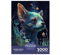 1000-piece Jigsaw Puzzles Chihuahua Dog Adult Jigsaw Puzzle Hands-on Game Difficult Challenge Parent-child Interaction 38x26cm/1000pcs