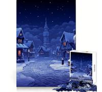 1000 Piece Jigsaw Puzzles Christmas Europe Pixel Art Neat Edge Decor Smart Mind Activity Easy Time Fun Xmas Art Gift (38x26cm)