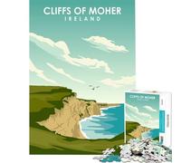 1000 Piece Jigsaw Puzzles Cliffs of Moher Ireland Addictive Toys to Cultivate Patience Hands-on Game for The Whole Family Funny Gifts (Size 75x50cm)