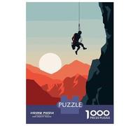 1000-piece Jigsaw Puzzles Climber Hanging from Cliff Adult Jigsaw Puzzle Hands-on Game Difficult Challenge Parent-child Interaction 70x50cm/1000pcs