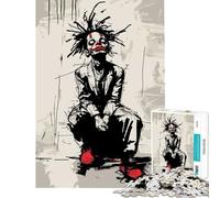 1000 Piece Jigsaw Puzzles Clown in Thoughts Addictive Toys to Cultivate Patience Hands-on Game for The Whole Family Funny Gifts (Size 38x52cm)