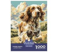 1000 Piece Jigsaw Puzzles Cocker Spaniel Companion Dog - Birthday Gift Decoration for Celebration | 70x50cm/1000pcs