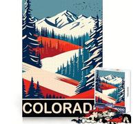 1000 Piece Jigsaw Puzzles Colorado USA Neat Edge Decor Smart Mind Activity Easy Time Fun Xmas Art Gift (38x52cm)