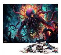 1000 Piece Jigsaw Puzzles,Colorful and Cthulhu Invasion Paper puzzle,Suitable for adults and teens 12+,Educational Game Challenge Toy。Size: 26X38cm