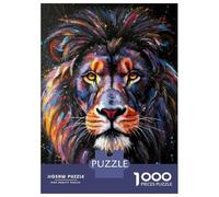 1000 Piece Jigsaw Puzzles- Colorful Lion Portrait Jigsaw for Adults Brain Teaser Game Difficult Challenge Stress Reduction Gifts 52x38cm/1000pcs
