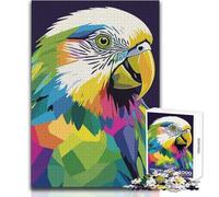1000-piece Jigsaw Puzzles Colorful Parrot Portrait Toy Intellectual Game Learning Educational Gift For Birthdays Size 38x52cm