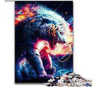 1000 Piece Jigsaw Puzzles Colorful Tiger, Suitable for Ages 14 And Up Home Decor Deal As Gifts for The Whole Family (Size 26x38cm)