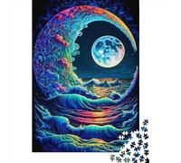 1000 Piece Jigsaw Puzzles Colorful Waves3 for Adults Wooden Puzzles Educational Toys 1000pcs (75x50cm)