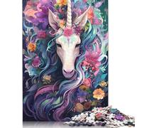 1000 Piece Jigsaw Puzzles Colourful Unicorns Jigsaw Puzzle for Adults Toys Gifts Challenge Game Jigsaw Creative Puzzles Wall Decoration 1000pcs (75x50cm)
