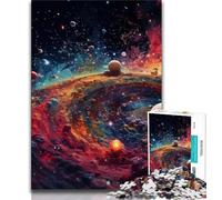 1000 Piece Jigsaw Puzzles Colourful Universe 1000 Piece Jigsaw,Stress Reliever Staycation Kill Time Parent-child Interaction (size 75x50cm)