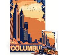 1000-piece Jigsaw Puzzles Columbus Ohio Clean Fit Decor Logic Fun Toy Cozy Time Play Christmas Art Piece (50x75cm)