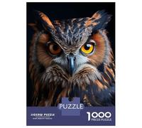 1000-piece Jigsaw Puzzles Cool Owl Animal Portrait Adult Jigsaw Puzzle Hands-on Game Difficult Challenge Parent-child Interaction 38x26cm/1000pcs