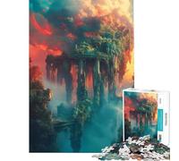 1000 Piece Jigsaw Puzzles Corrupted Hanging Gardens of Babylon Fun at Home Activities, Wall Decoration Practical Game for And 14 Years And over (50X75CM)