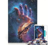1000 Piece Jigsaw Puzzles Cosmic Hand of Creation, Educational Toy, Hand Speed Race, with Fully Interlocking Randomly Shaped Pieces 50x75cm