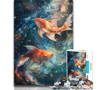 1000 Piece Jigsaw Puzzles Cosmic Koi 1000 Pieces for Teenagers,Educational Games Home Decoration Birthday Present, Gifts, Wall Art 26x38cm