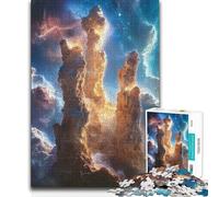 1000 Piece Jigsaw Puzzles Cosmic Majesty︰ The Pillars of Creation Reimagined Learning Educational Educational Toy for And 14 Years And over 38x26cm