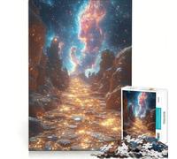 1000 Piece Jigsaw Puzzles Cosmic Pathway, Educational Toy, Hand Speed Race, with Fully Interlocking Randomly Shaped Pieces 38x52cm