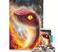 1000 Piece Jigsaw Puzzles Cosmic Serpent, Educational Toy, Hand Speed Race, with Fully Interlocking Randomly Shaped Pieces 38x52cm