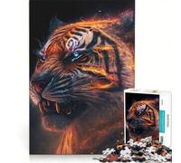 1000 Piece Jigsaw Puzzles Cosmic Tiger, Educational Toy, Hand Speed Race, with Fully Interlocking Randomly Shaped Pieces 50x75cm