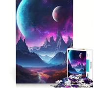 1000 Piece Jigsaw Puzzles Cosmic Universe Dreamscape, Educational Toy, Hand Speed Race, with Fully Interlocking Randomly Shaped Pieces 38x26cm