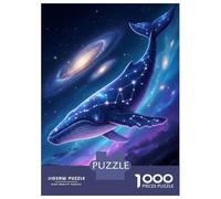 1000-piece Jigsaw Puzzles Cosmic Whale Constellation in The Starry Galaxy Sky Adult Jigsaw Puzzle Hands-on Game Difficult Challenge Parent-child Interaction 38x26cm/1000pcs