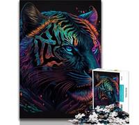 1000 Piece Jigsaw Puzzles Cosmos Tiger 1000 Piece Jigsaw,Stress Reliever Staycation Kill Time Parent-child Interaction (size 38x26cm)