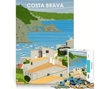 1000 Piece Jigsaw Puzzles Costa Brava Spain Art Clean Cut Piece Mind Challenge Toy Calm Time Fun Christmas Art Piece (50x75cm)