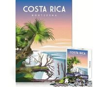 1000-piece Jigsaw Puzzles Costa Rica Clean Fit Decor Logic Fun Toy Cozy Time Play Christmas Art Piece (38x52cm)