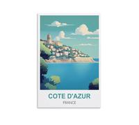 1000 Piece Jigsaw Puzzles,Cote D'Azur France Posters Challenging Puzzles, Puzzle Game for The Whole for Women, Gifts for Men, 70x50CM