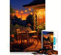 1000 Piece Jigsaw Puzzles Cozy Home Pixel Art Clean Cut Piece Mind Challenge Toy Calm Time Fun Christmas Art Piece (38x26cm)