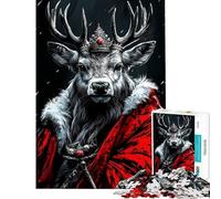 1000 Piece Jigsaw Puzzles- Crimson Deer King Adult Jigsaw Puzzle Anti-Stress Toys Analysis And Logic Deal As Gifts for The Whole Family (Size 50x75cm)