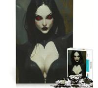 1000 Piece Jigsaw Puzzles Crimson Eyed Gothic Queen, Educational Game, Fun Activities at Home, Birthday And Unique Gifts 38x26cm