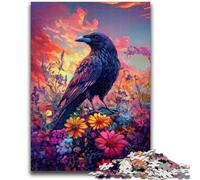 1000 Piece Jigsaw Puzzles Crows And Flowers 1000 Piece Jigsaw,Educational Games Home Decoration Suitable for Desktop Decoration (26x38cm)
