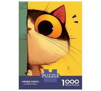 1000-piece Jigsaw Puzzles Curious Cat Peeking Adult Jigsaw Puzzle Toy Wall Decor A Work of Art Unique Gifts for Birthday And Christmas 70x50cm/1000pcs