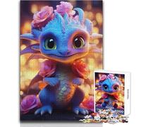 1000-piece Jigsaw Puzzles Cute Baby Dragon Toy Intellectual Game Learning Educational Gift For Birthdays Size 38x26cm