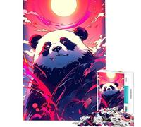 1000 Piece Jigsaw Puzzles- Cute Cartoon Anime Panda Difficult And Challenge Analysis And Logic DIY Toys for And from 14 Years And over (50X75CM)