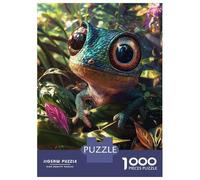 1000-piece Jigsaw Puzzles Cute Chameleon in Jungle Teenager Puzzles Anti-Stress Toys Perfect Decoration Birthday And Unique Gifts 70x50cm/1000pcs