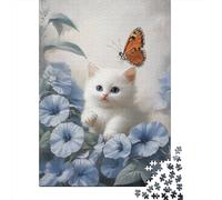 1000 Piece Jigsaw Puzzles Cute Kitten for Adults Kids Wooden Puzzles Educational Toys 1000pcs (75x50cm)