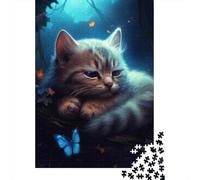 1000-piece Jigsaw Puzzles Cute Kitten Wall Art Print Adult Jigsaw Hands-on Game A Work of Art Unique Gifts for Birthday And Christmas 38x26cm/1000pcs