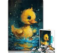 1000 Piece Jigsaw Puzzles Cute Little Yellow Duck Teenager Jigsaw,Brain Intelligence Challenge Addictive Toys for Home Decoration (size 38x26cm)